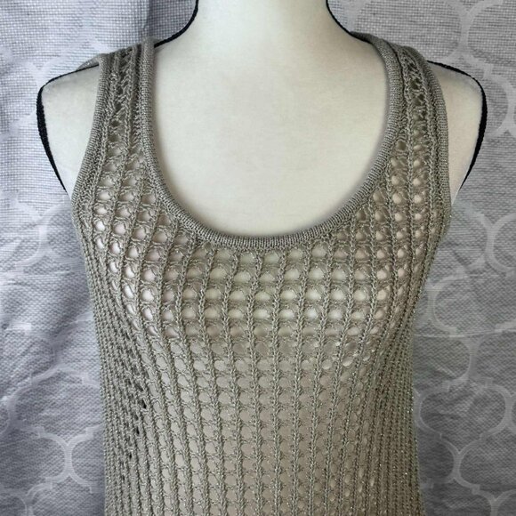 The Limited Gray Crochet Tank Size XS - Picture 2 of 7